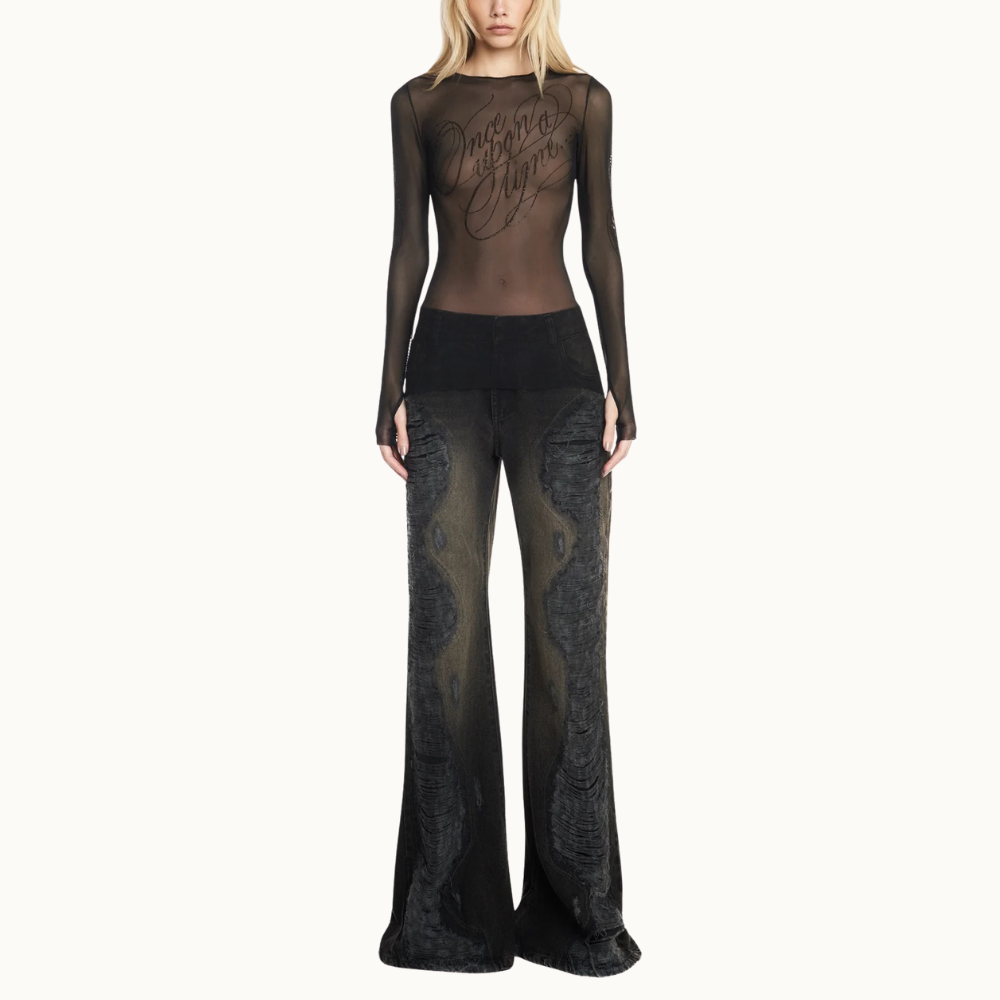 BLUSA MANGA LONGA TULE PEDRA ONCE UPON A TIME