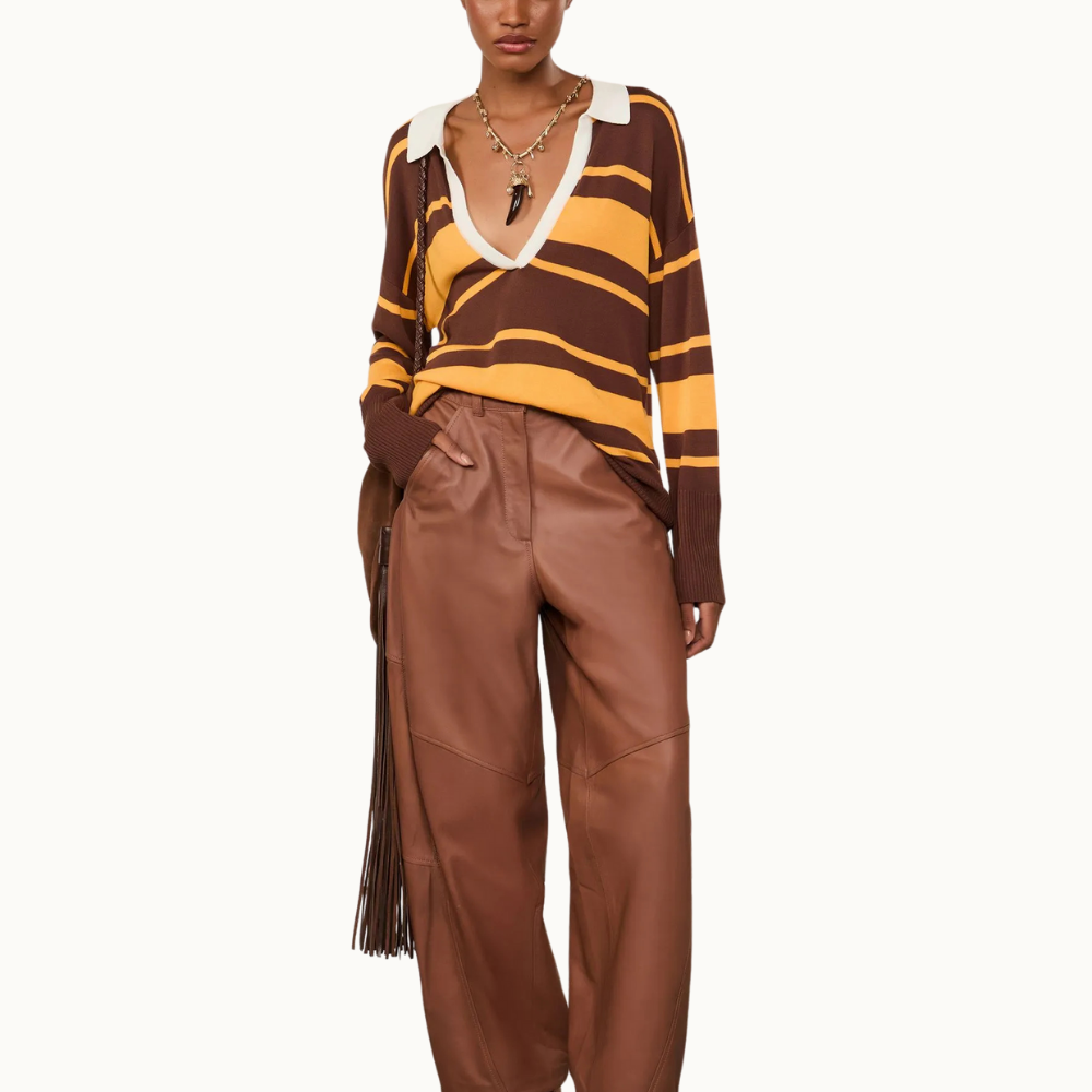 BLUSA POLO LISTRA BICOLOR TRICOT