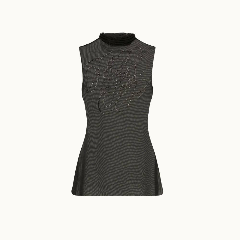 BLUSA SEM MANGA GOLA ALTA TULE PEDRA TILL THE END