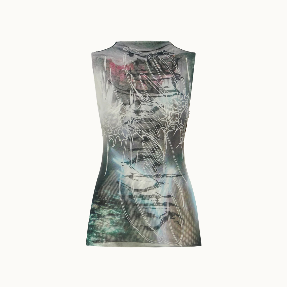 BLUSA SEM MANGA TULE FAIRYTALE