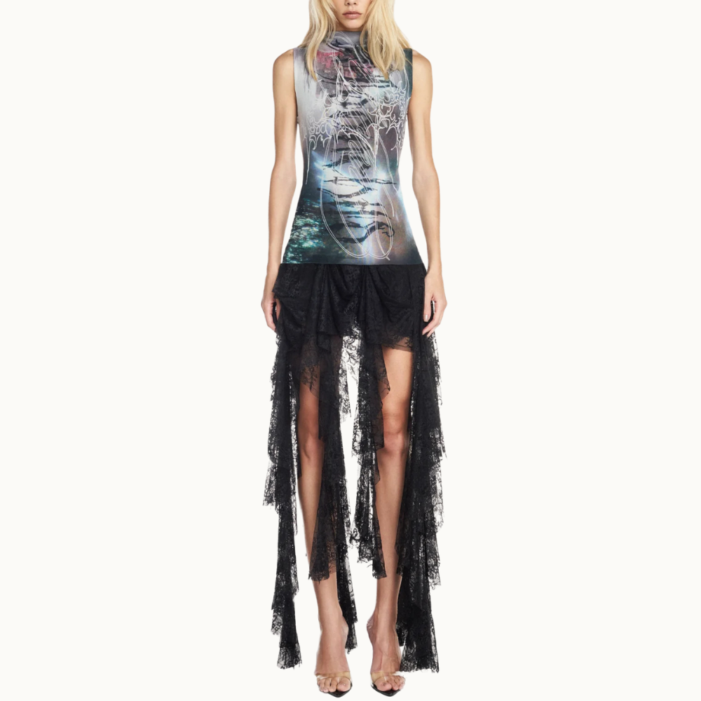 BLUSA SEM MANGA TULE FAIRYTALE
