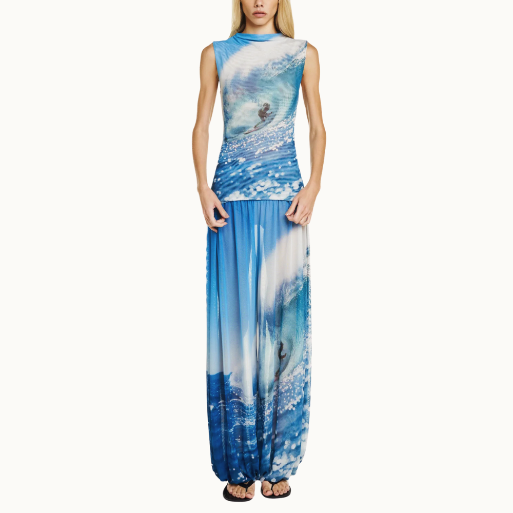 BLUSA SEM MANGA TULE SURF