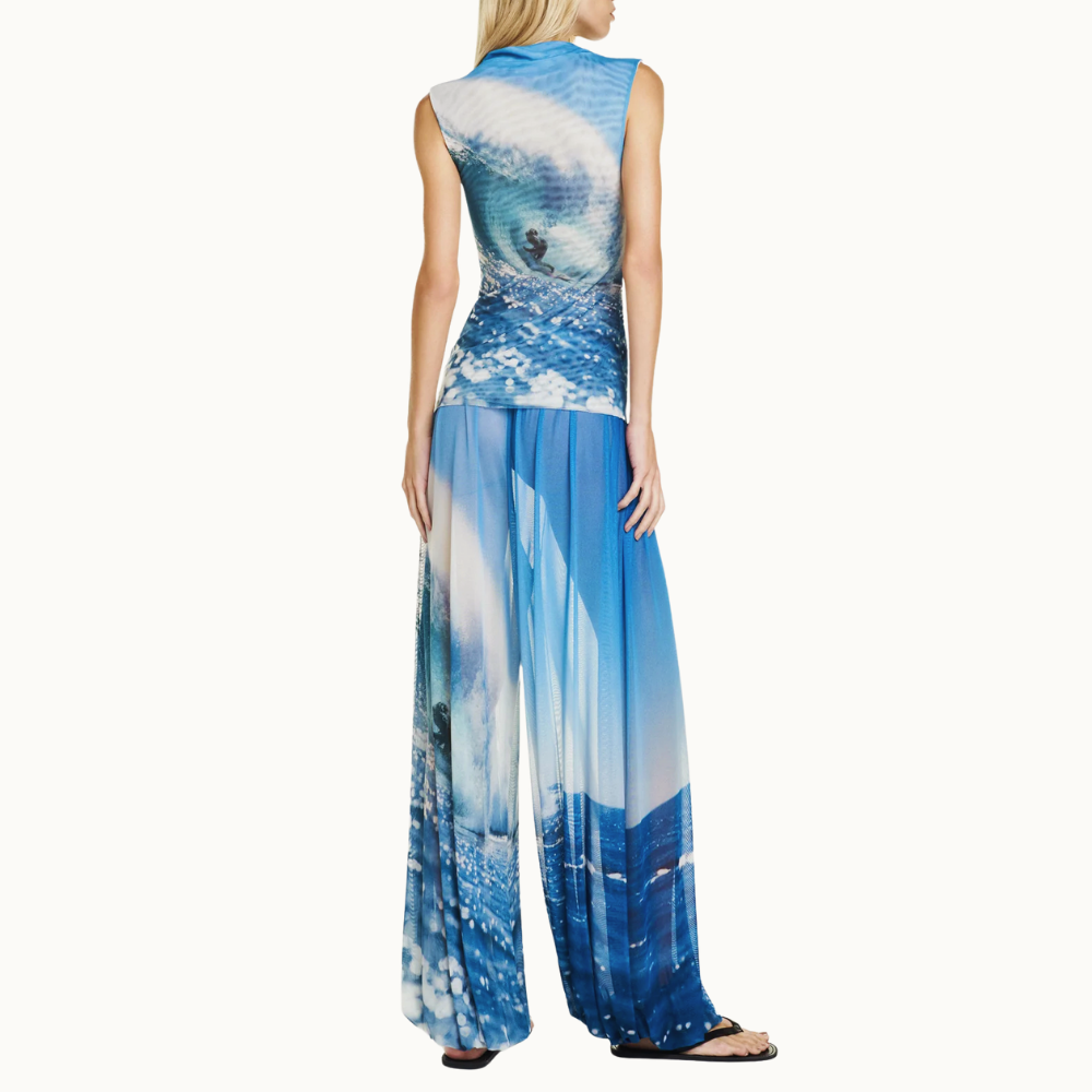 BLUSA SEM MANGA TULE SURF