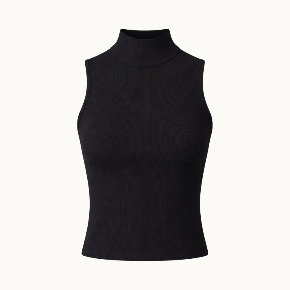 BLUSA CROPPED GOLA ALTA TRICOT