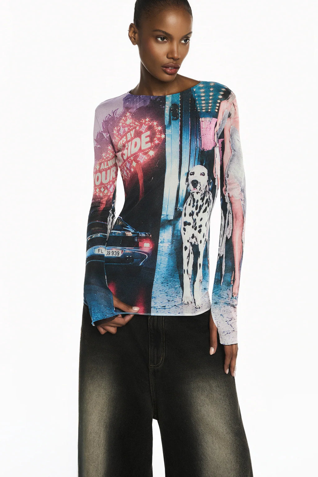 BLUSA MANGA LONGA TULE DÁLMATA BY YOUR SIDE