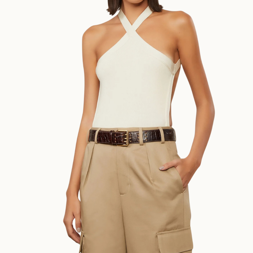 BODY DE TRICOT DECOTE CRUZADO