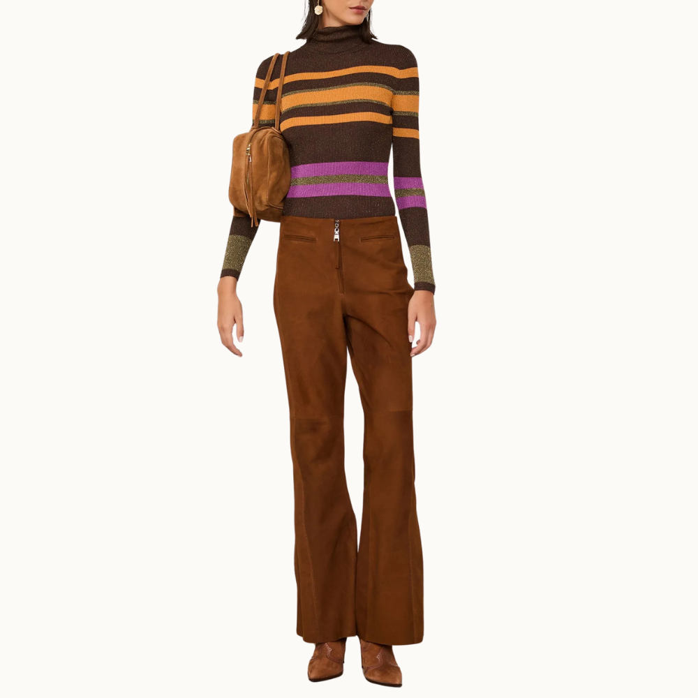 Blusa De Tricot Com Lurex Listras Colors