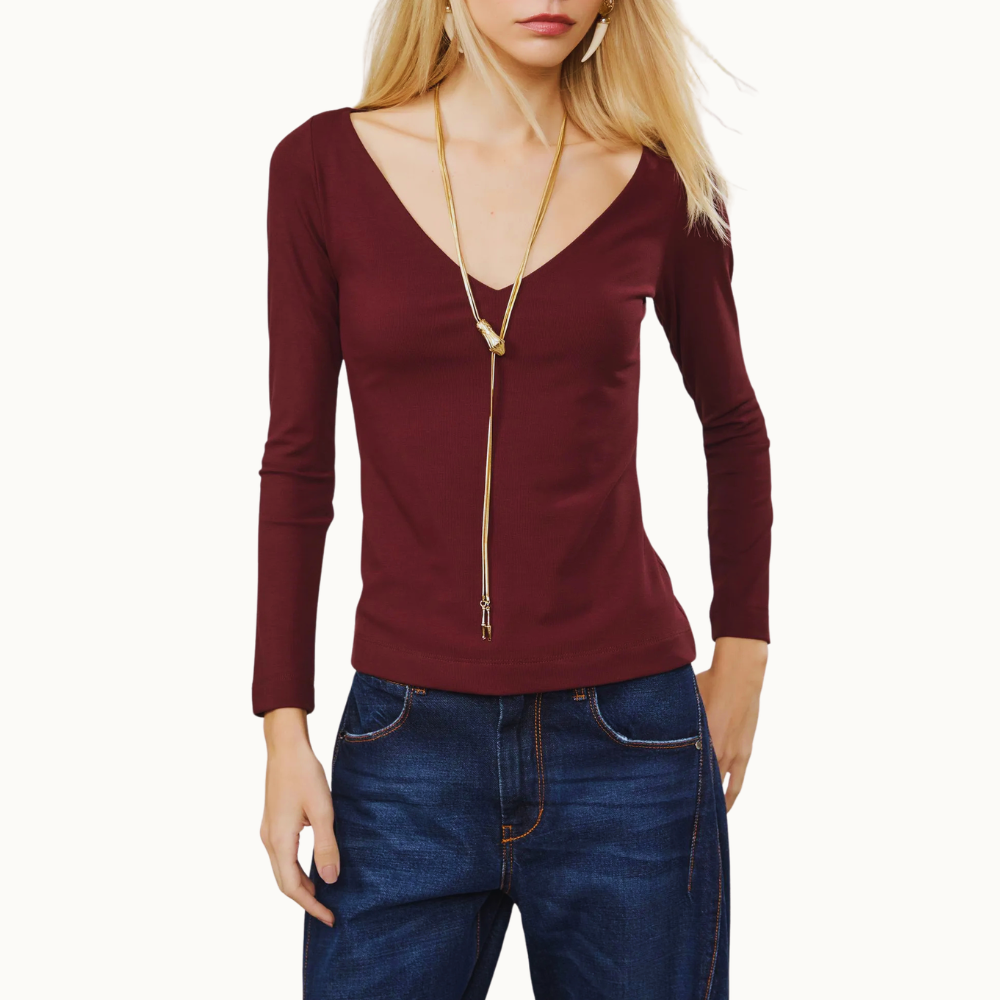 BLUSA DECOTE V ABERTO