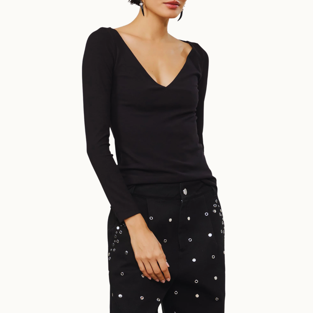 BLUSA DECOTE V ABERTO