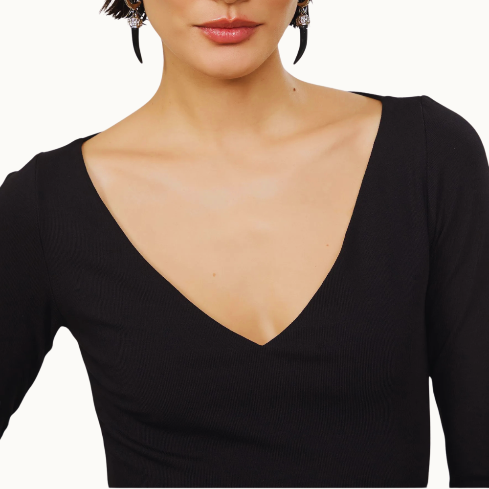 BLUSA DECOTE V ABERTO
