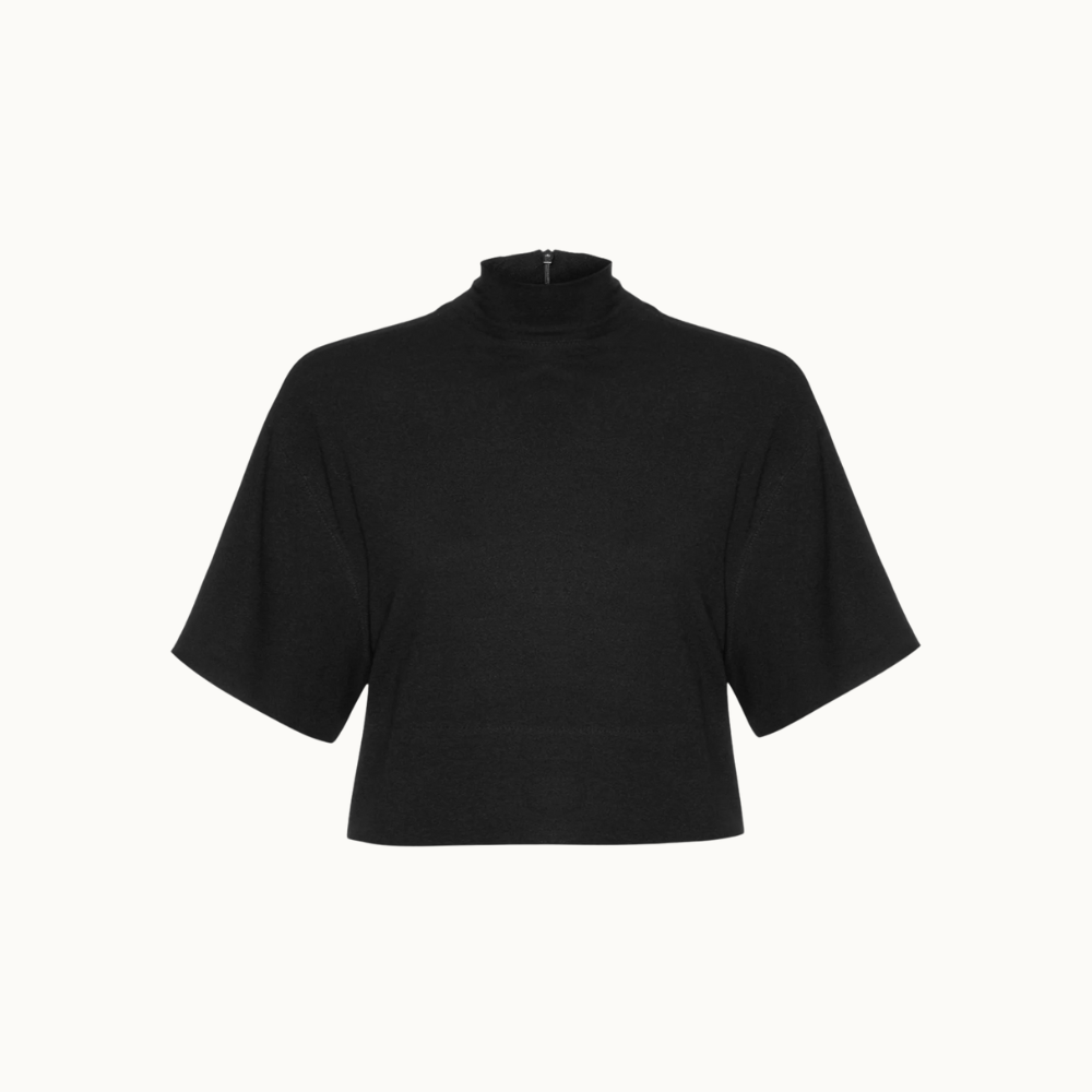 Blusa Feminina Malha Crepe Preto Animale