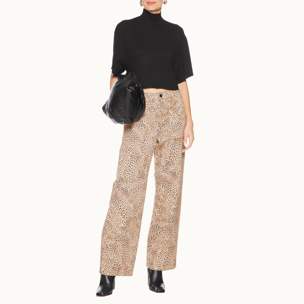 Blusa Feminina Malha Crepe Preto Animale