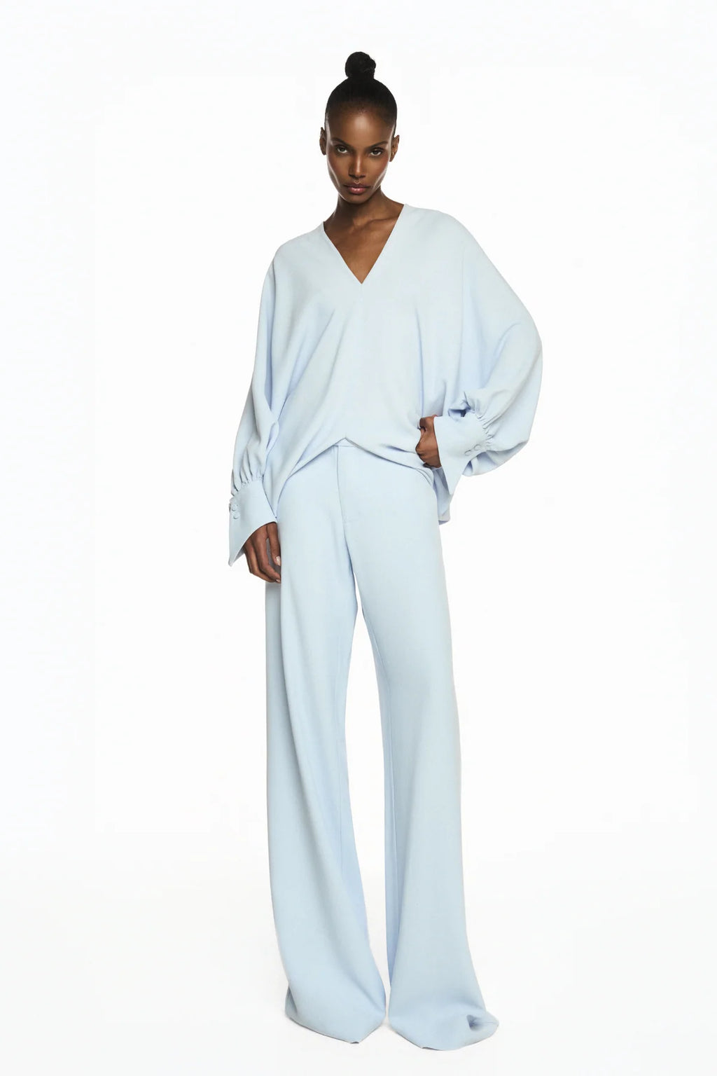 CALÇA ALFAIATARIA CREPE HEAVY PATOU AZUL