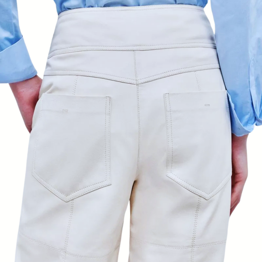 CALÇA COURO LILA