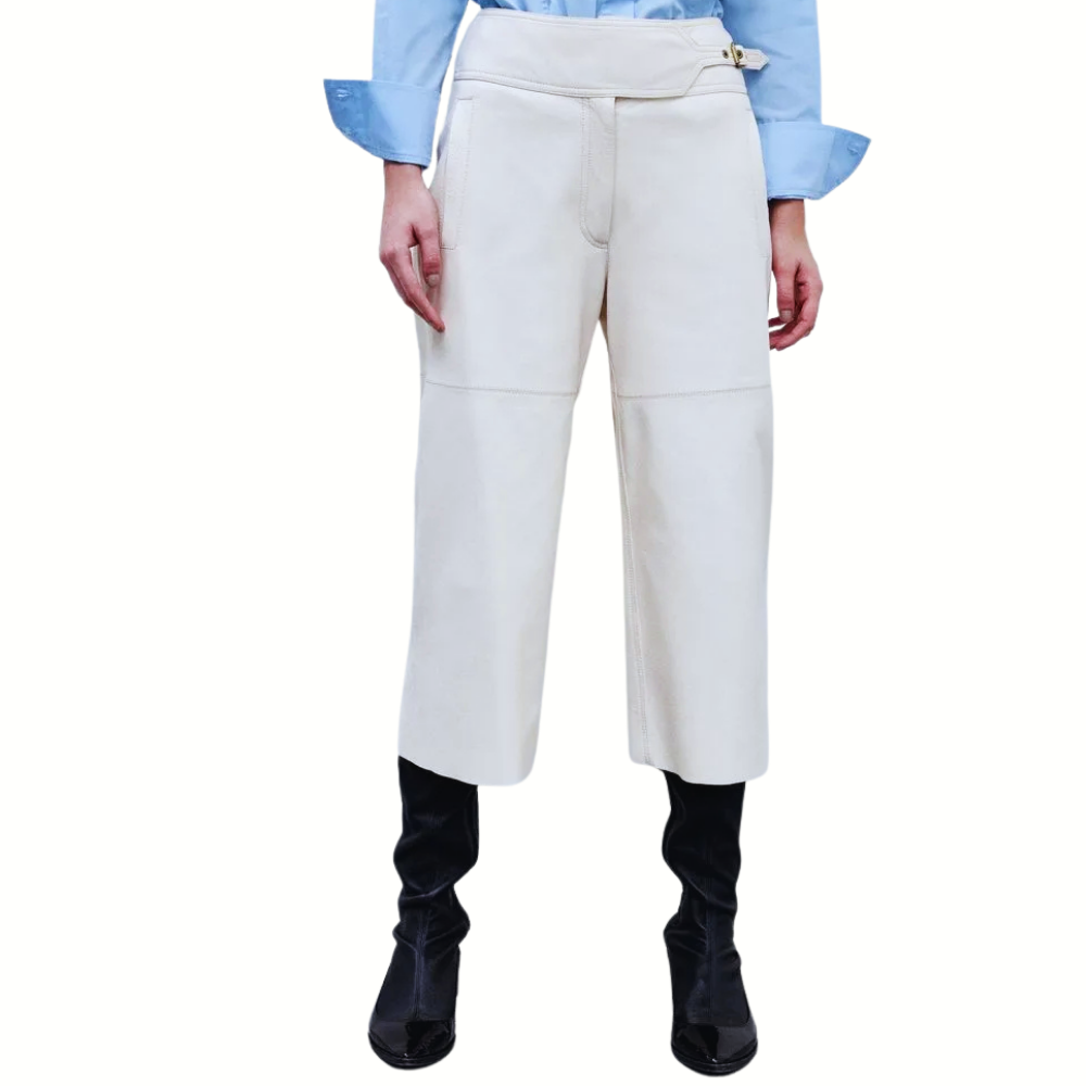 CALÇA COURO LILA