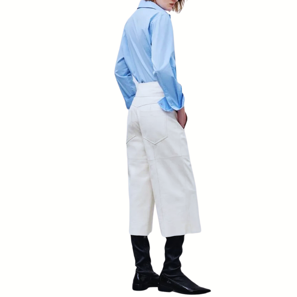CALÇA COURO LILA