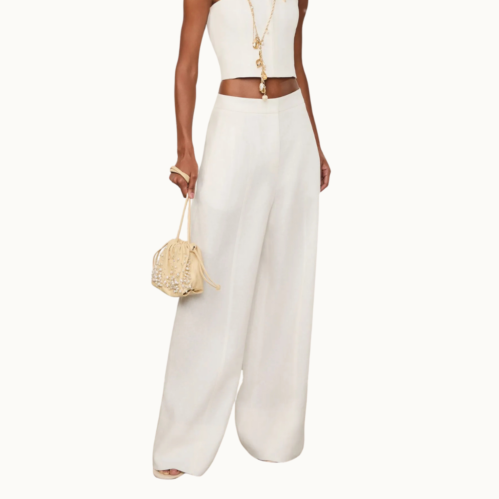 CALÇA DE LINHO AMPLA