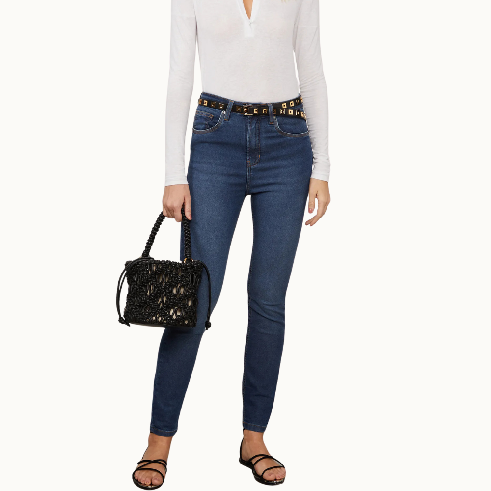 CALCA JEANS SKINNY BASIC HIGH WASHED