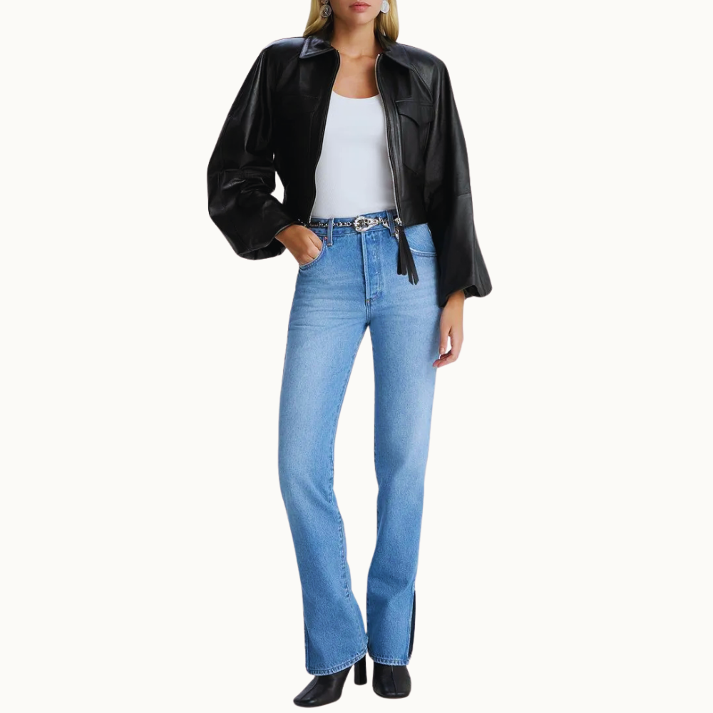 CALÇA JEANS FENDA MALU