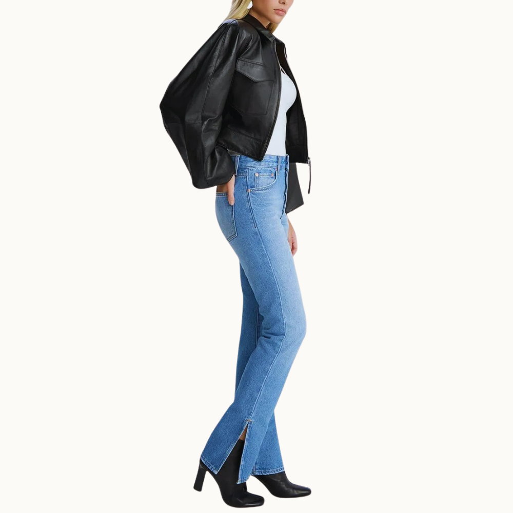 CALÇA JEANS FENDA MALU