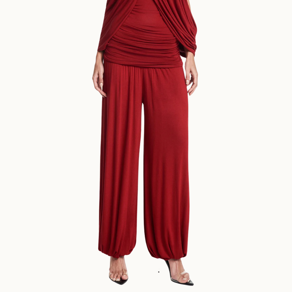 CALÇA PALA DRAPEADA ELÁSTICO