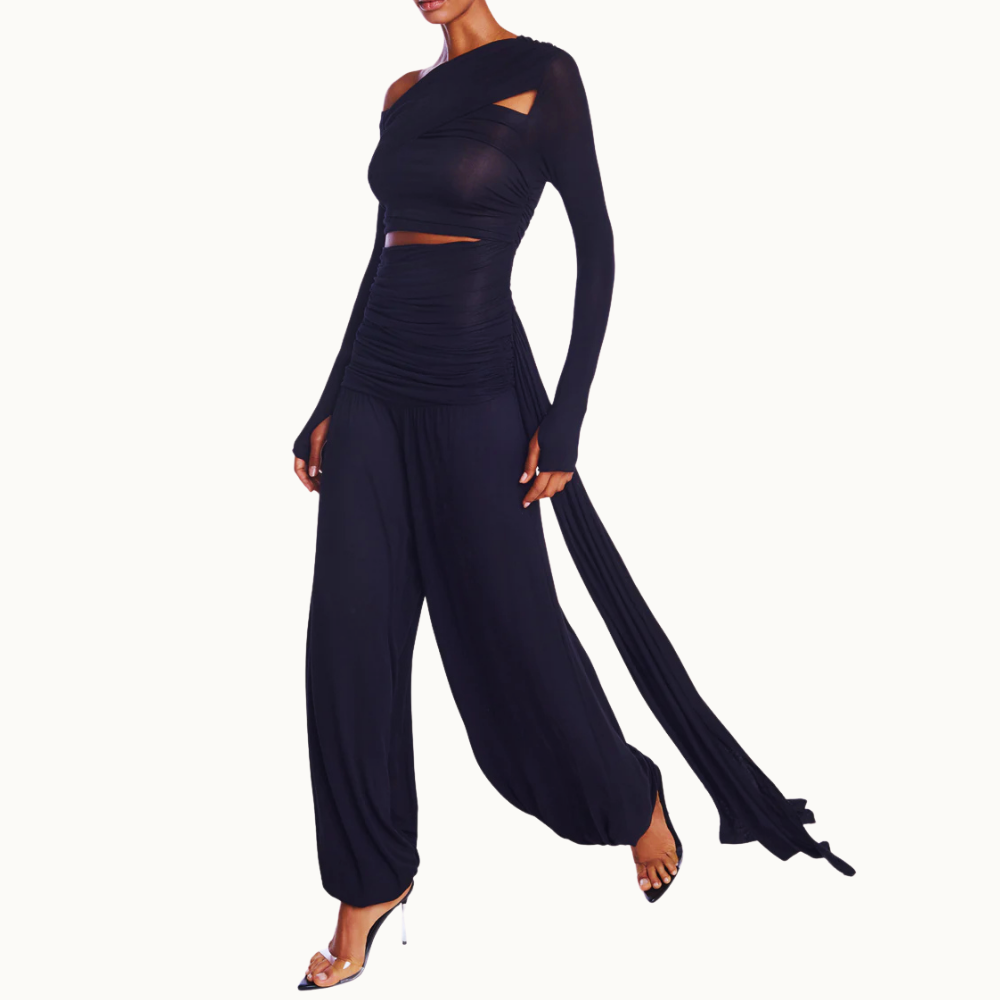 CALCA PALA DRAPEADA ASSIMETRICA