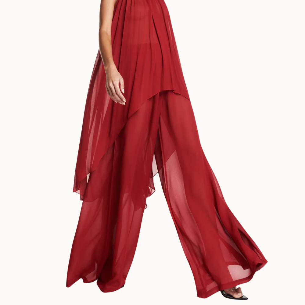 CALÇA PANTALONA ELÁSTICO CÓS GEORGETE