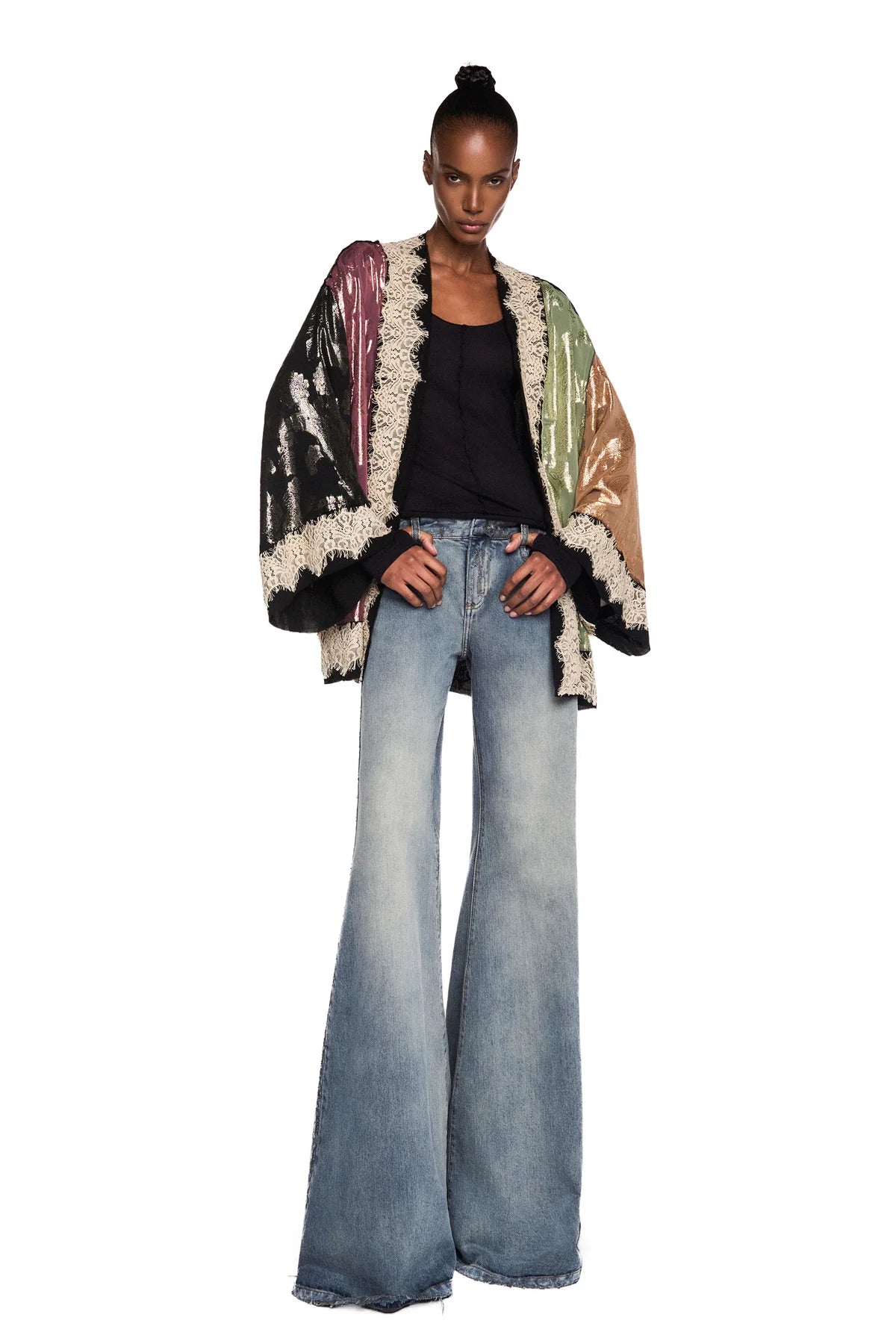 CALÇA JEANS FLARE BOCA DE SINO