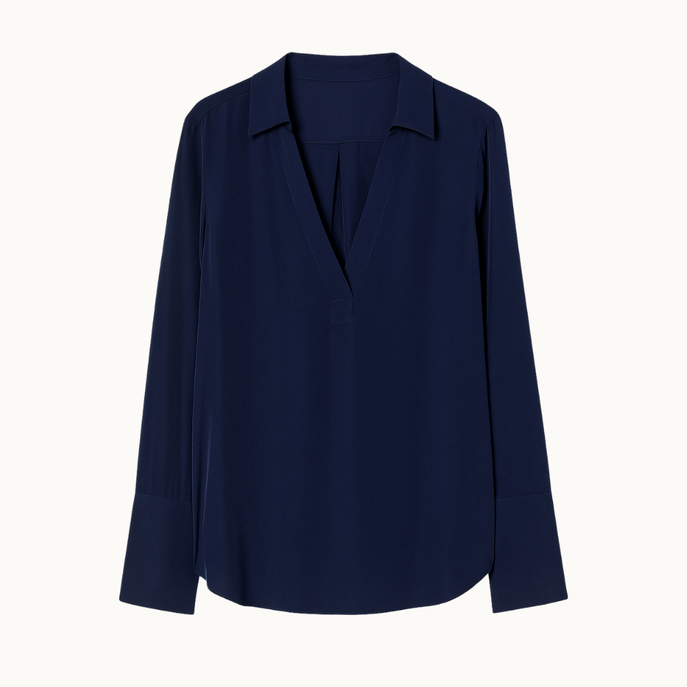 CAMISA SEDA POLO AZUL