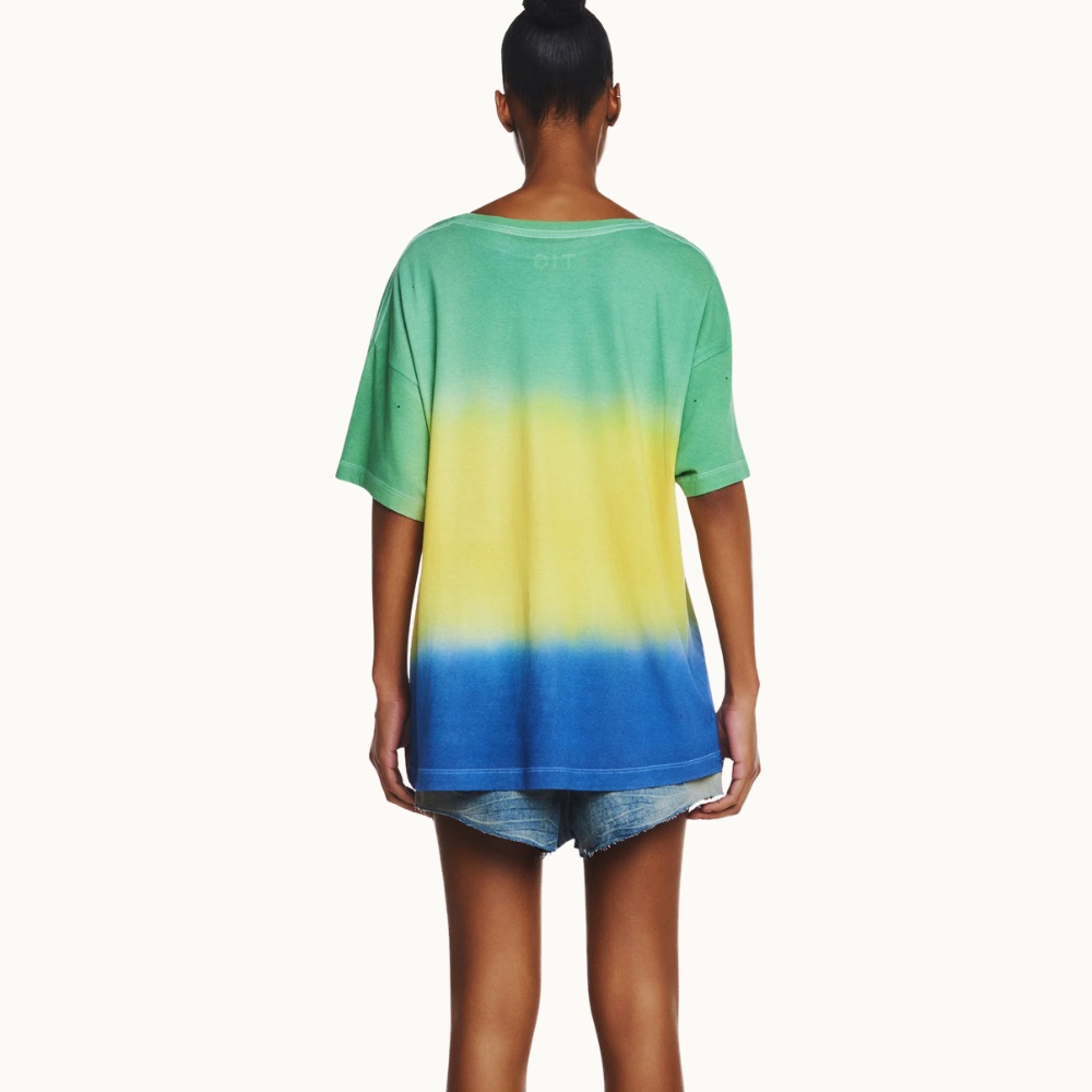 CAMISETA BRASIL DEGRADÊ VERDE AZUL E AMARELO