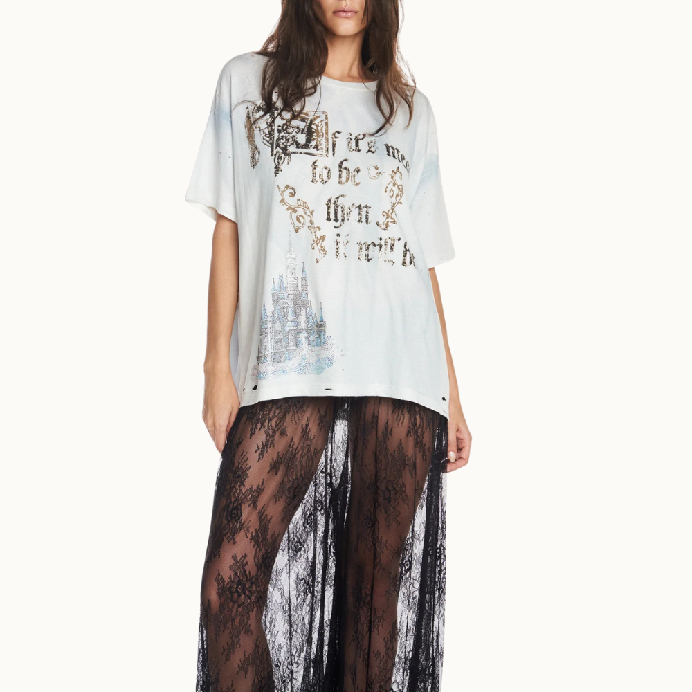 CAMISETA MEANT TO BE MANCHADA