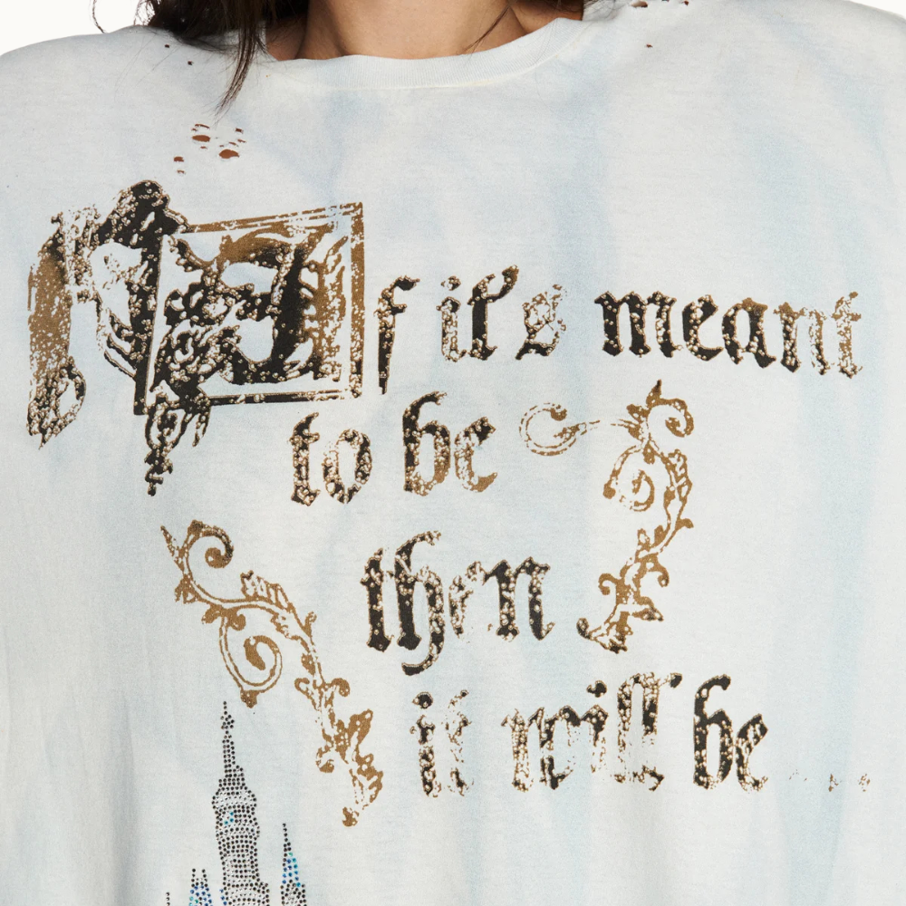 CAMISETA MEANT TO BE MANCHADA