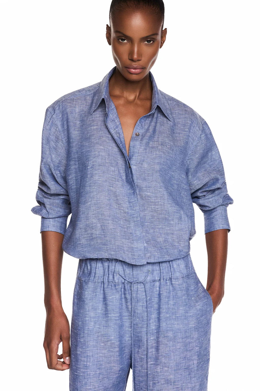 CAMISA LINHO AZUL
