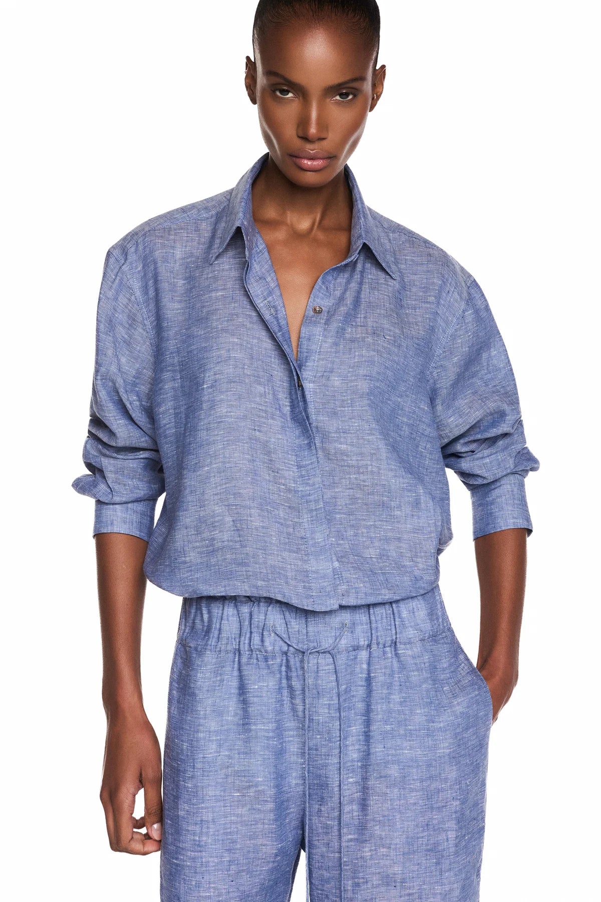 CAMISA LINHO AZUL