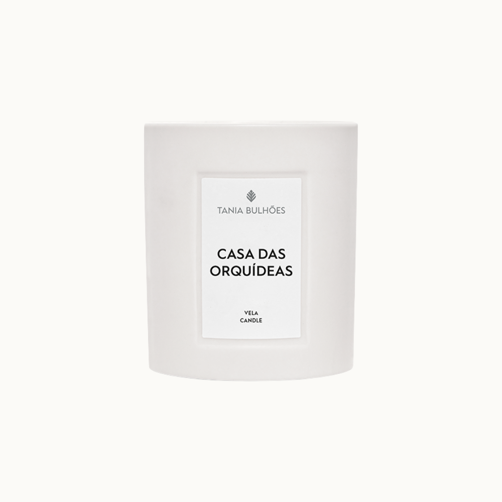 CASA DAS ORQUIÍDEAS VELA PORCELANA BRANCA 220G