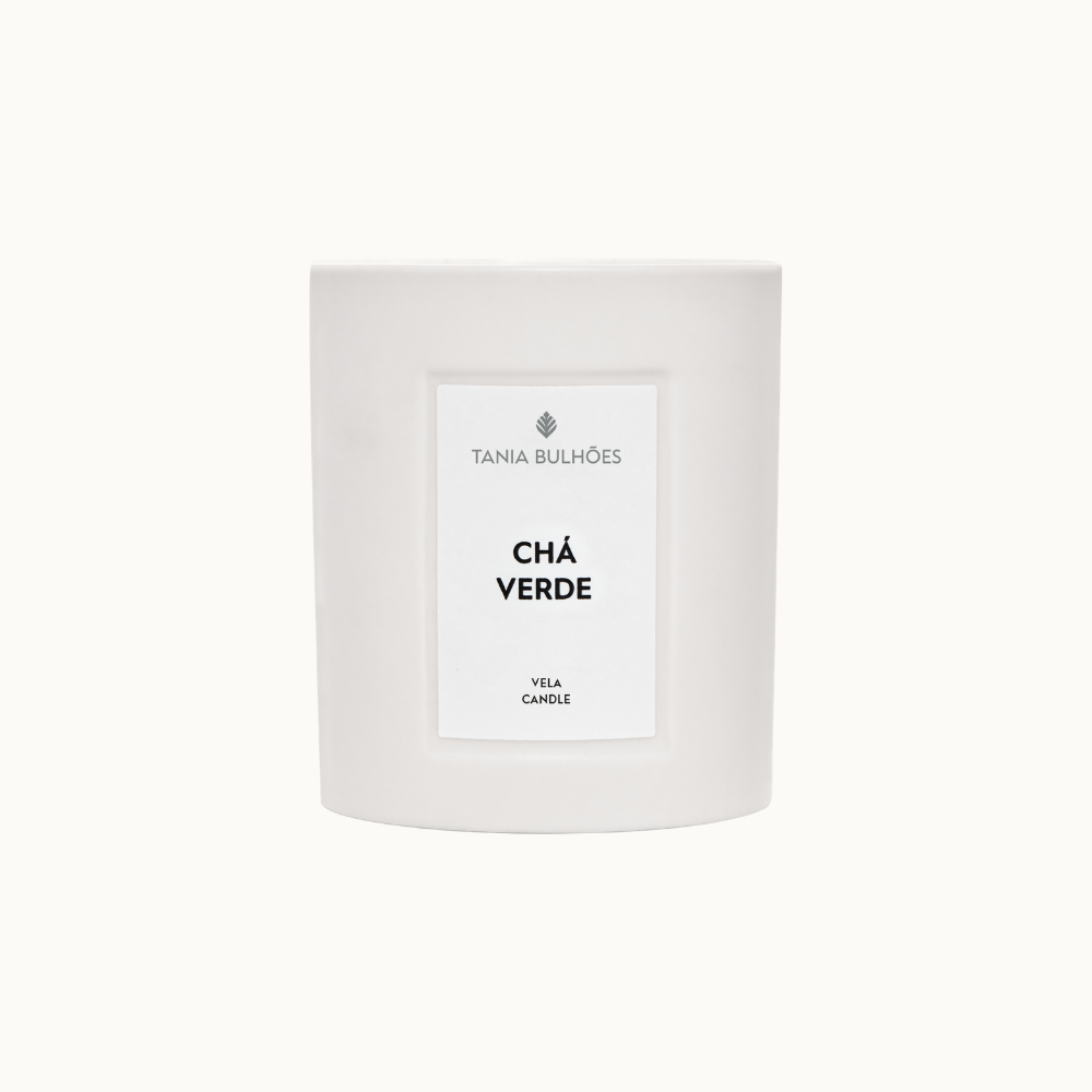 CHÁ VERDE VELA PORCELANA BRANCA 220G