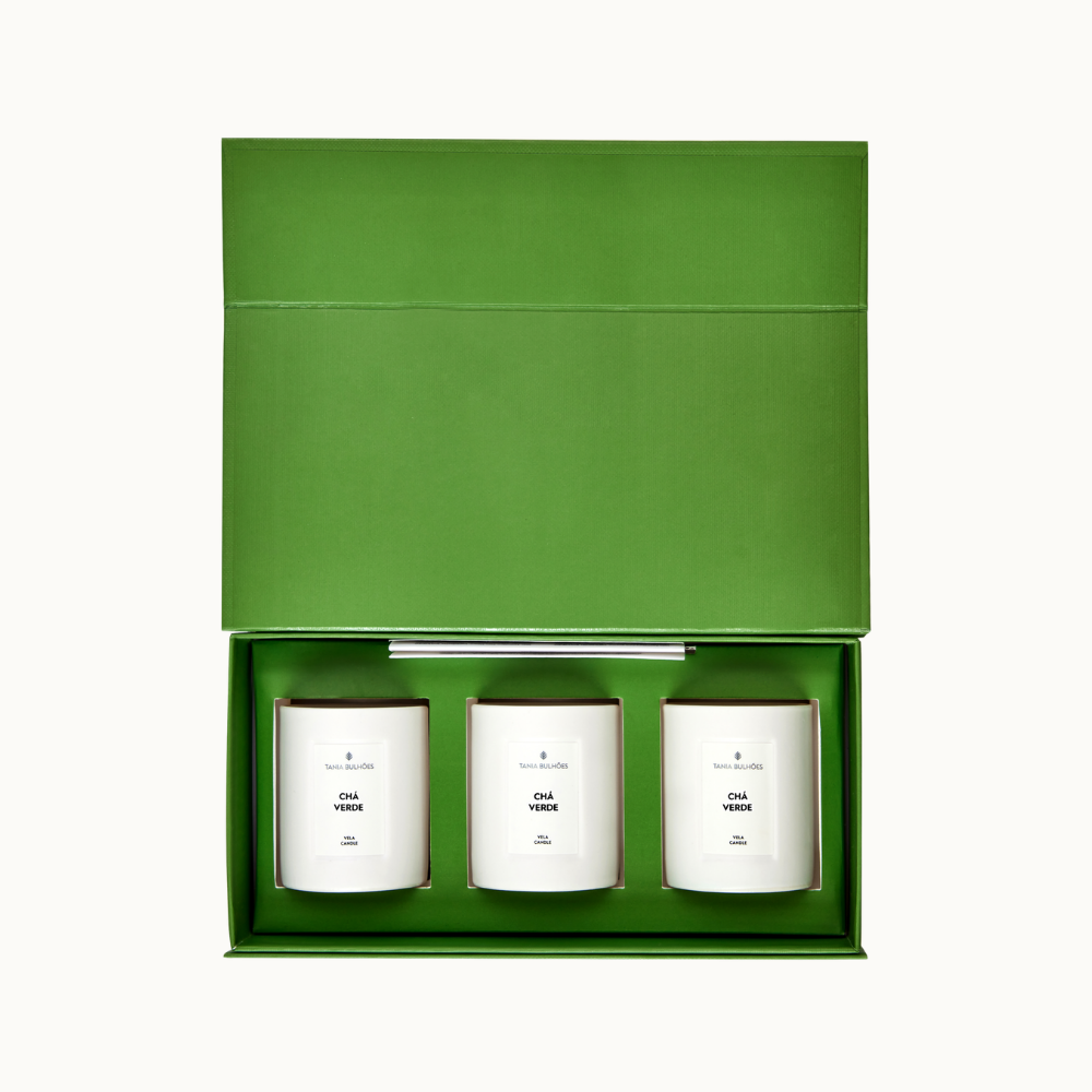 CHÁ VERDE VELA PORCELANA BRANCA 220G