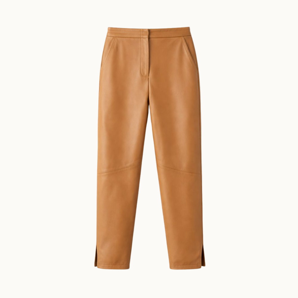CALÇA DE COURO FAIXA LATERAL