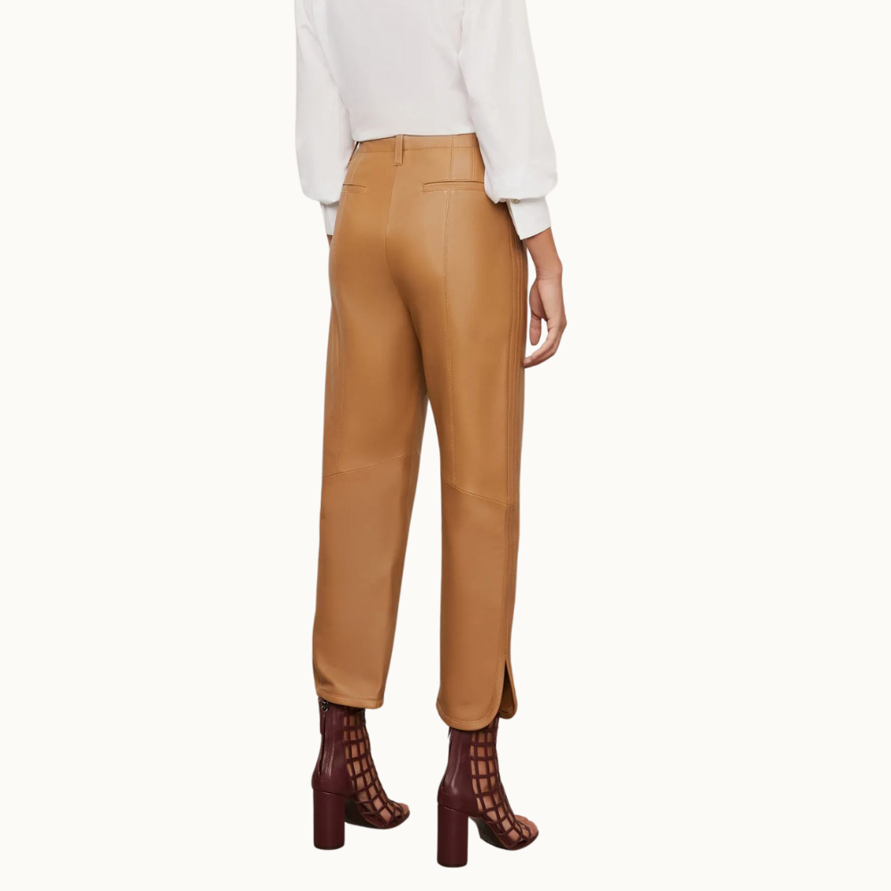 CALÇA DE COURO FAIXA LATERAL