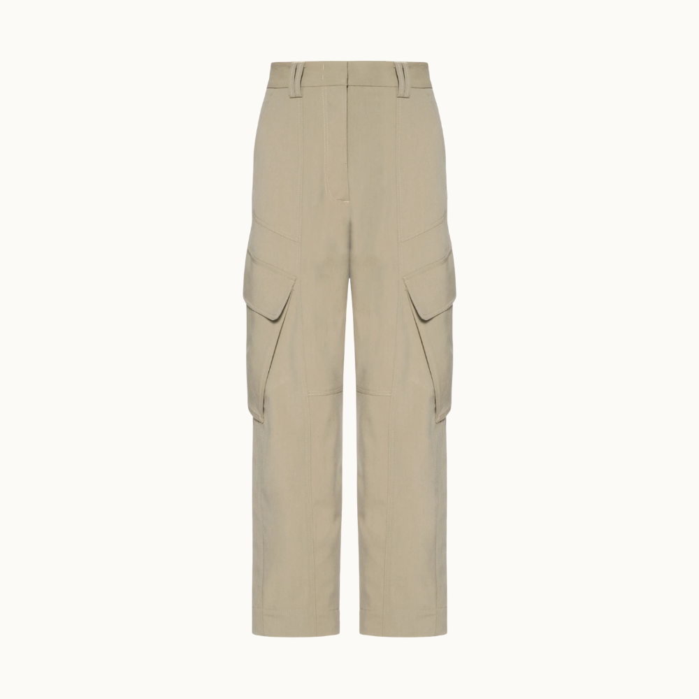 Calça Feminina Bolsos Kaki