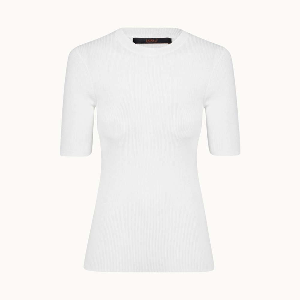 Camiseta Feminina Básica Canelada Tricot