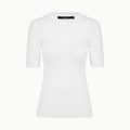 Camiseta Feminina Básica Canelada Tricot