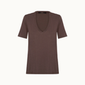 Camiseta Feminina De Algodão Pima Decote V