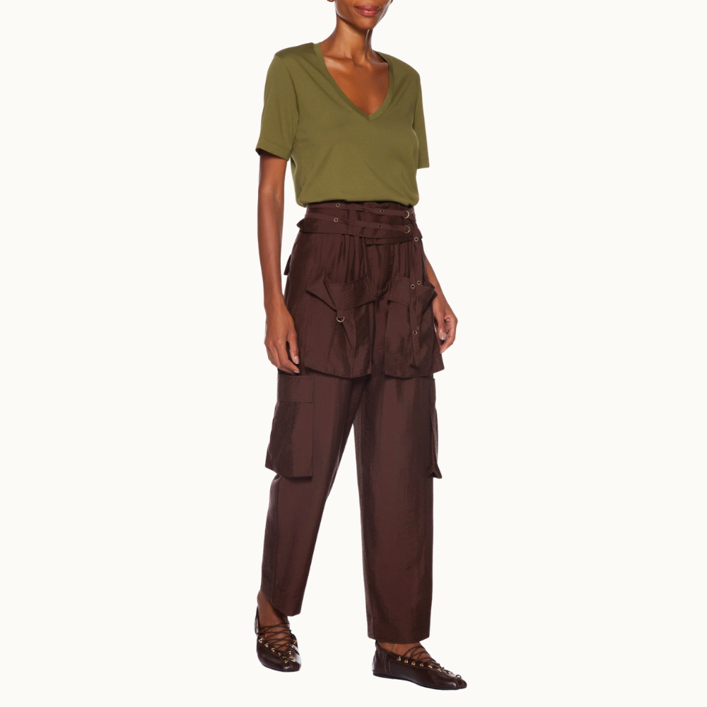 Camiseta Feminina De Algodão Pima Decote V