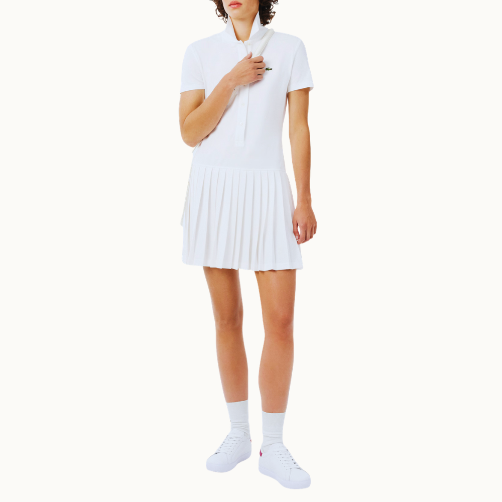 VESTIDO POLO PLISSADO EM PIQUÉ STRETCH