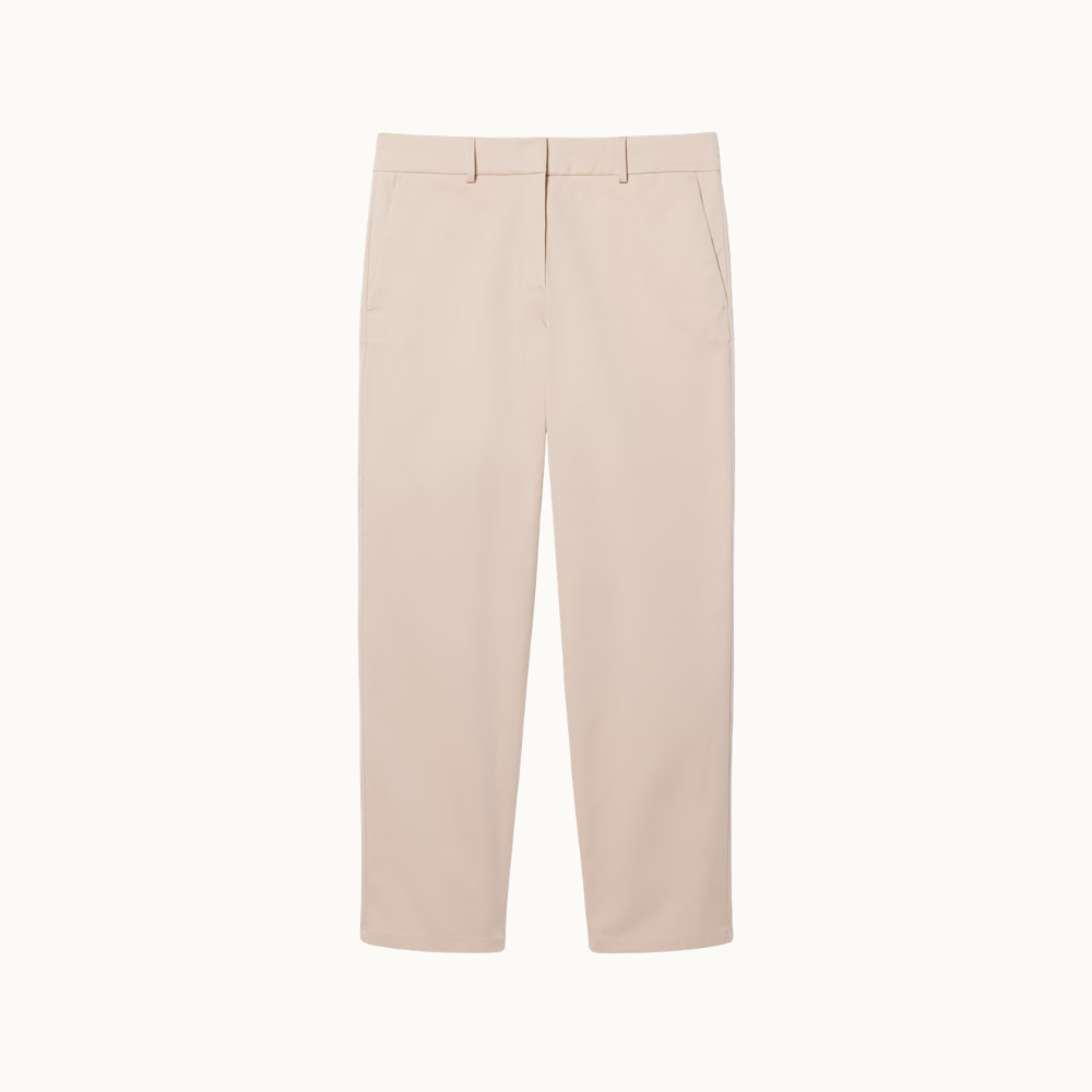 CALÇA CHINO EM GABARDINE DE ALGODÃO STRAIGHT FIT