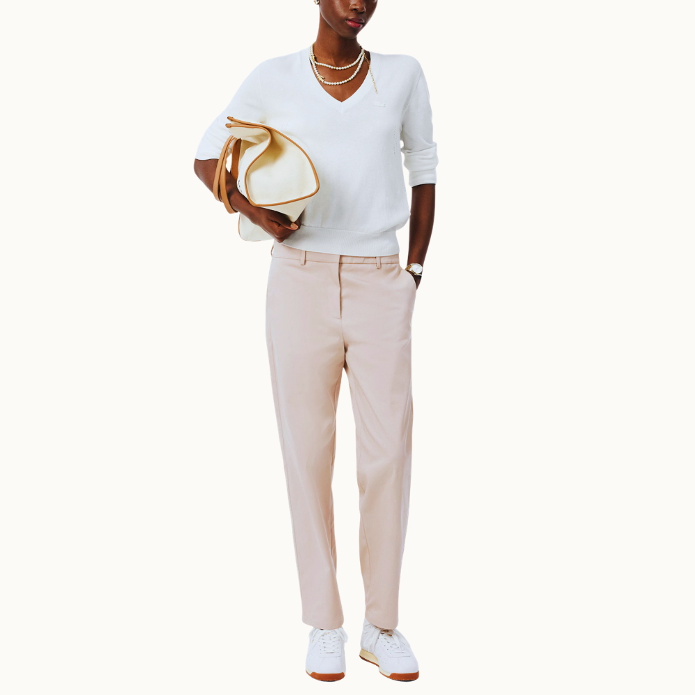 CALÇA CHINO EM GABARDINE DE ALGODÃO STRAIGHT FIT
