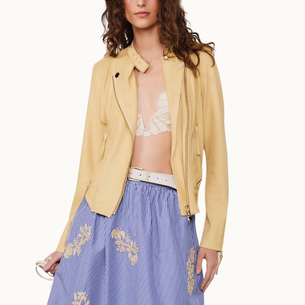 JAQUETA DE COURO MINI SERPENTE