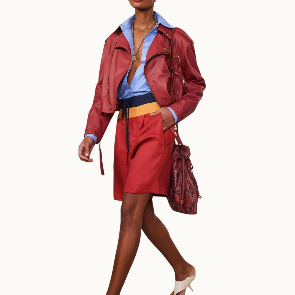 JAQUETA DE COURO PERFECTO FOLEO