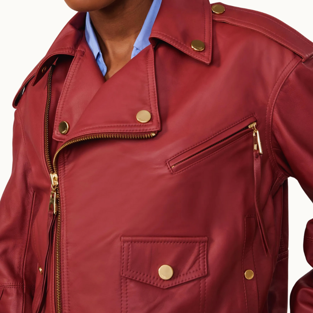 JAQUETA DE COURO PERFECTO FOLEO